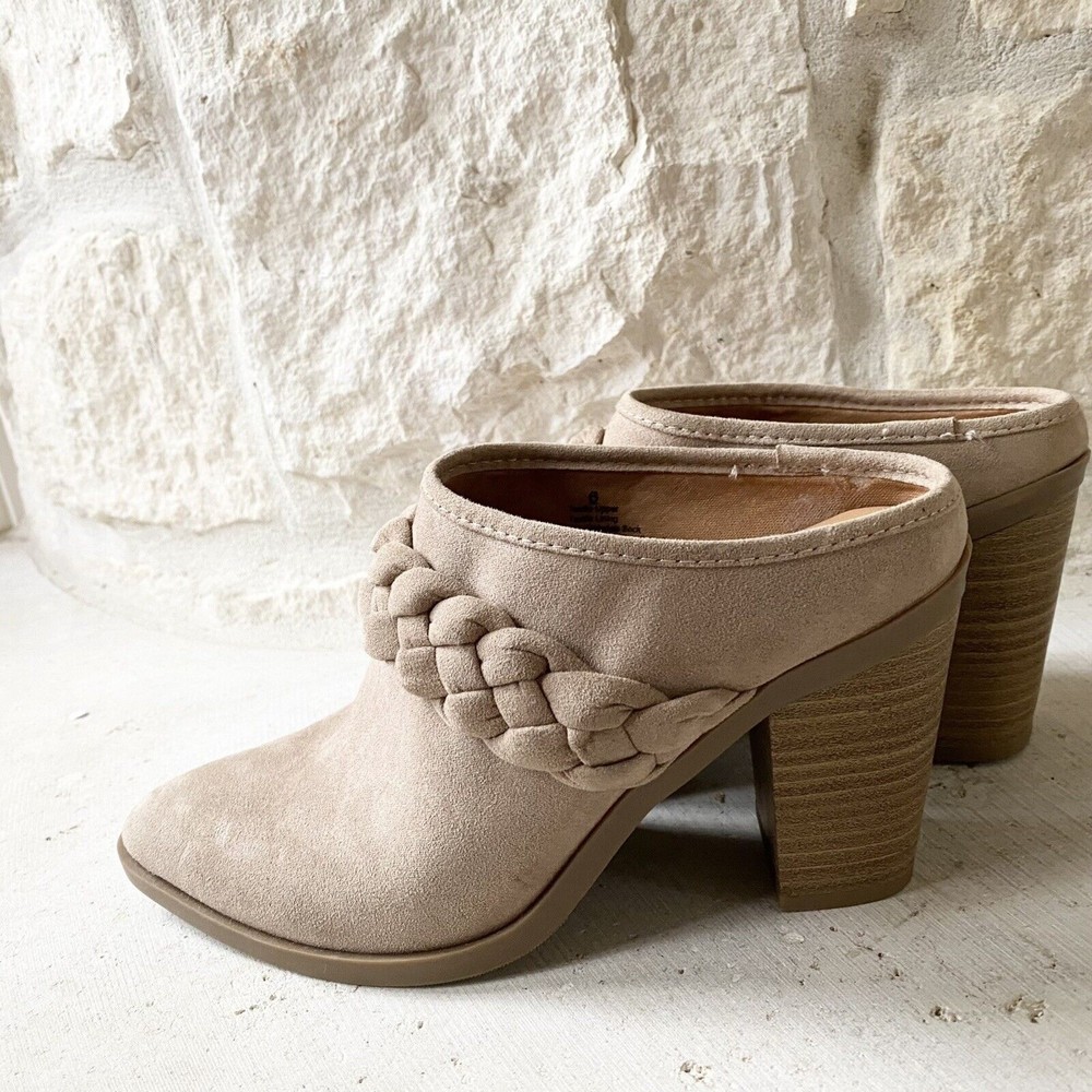 Women's Avis Heels Universal Thread SZ 6 Taupe Brown 3.5” Block Heel New w/o box